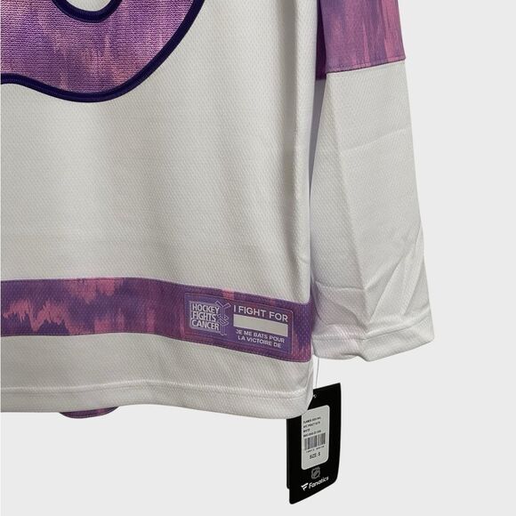 NWT Calgary Flames Hockey Fights Cancer 2024 Fanatics Authentic Jersey Men's S - Picture 8 of 16